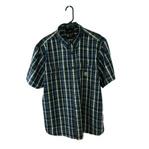 Carhartt Men's Loose Fit Button-Down Collar Loose Fit Short Sleeve Shirt Sz XL…